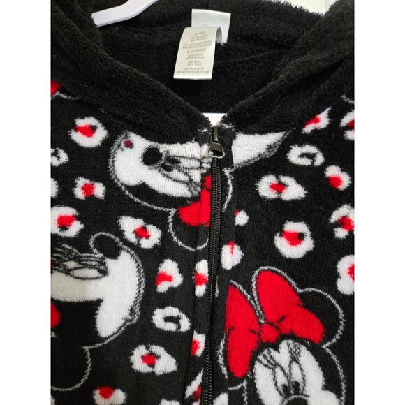 Disney small women's Minnie mouse one piece fleece pajamas - Picture 5 of 10
